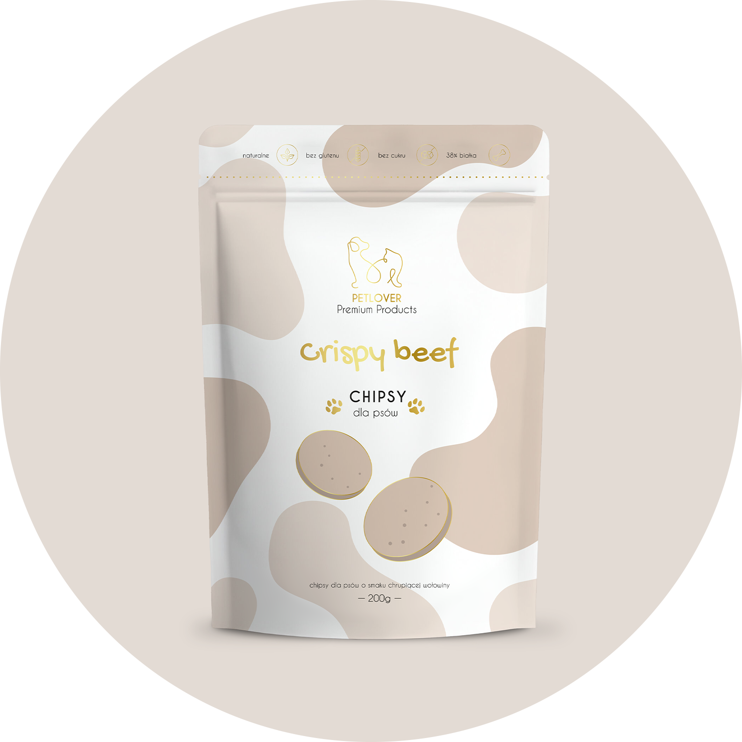 Crispy Beef – Chipsy wołowe dla psów z warzywami